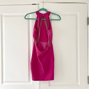 NWT Sincerely Jules Embellished Fringe Backless Mini Dress